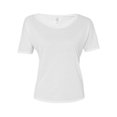 thumbnail image 2 of Bella Women's Cutout Back Flowy T-Shirt, White S, 2 of 2