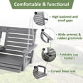 thumbnail image 4 of Poly Lumber 2-Seat Porch Swing, HIPS 4.5-Feet Bench Swing with Foldable Cup Holders,18/8 Stainless Steel Hardware, High Backrest and Deep Contoured Seat (Deep Gray, 4.5-feet), 4 of 6