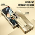 thumbnail image 6 of Allytech Galaxy Z Fold3 Case with Build-in Screen Protector, Stand Full Body Protective Bumper Anti-Scratch Camera Lens Protector Phone Case for Samsung Galaxy Z Fold3 - Gold, 6 of 7