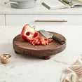 thumbnail image 7 of John Boos B Series Round Wood Cutting Board with Feet, 12" x 12", Walnut, 7 of 7
