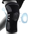 thumbnail image 1 of Langgg Genouillère Professionnelle Manchon de Compression avec Coussinets en Gel pour Rotule Genouillères à Ressort pour Course Randonnée Sports No.2, 1 of 5