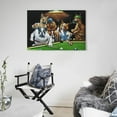 thumbnail image 5 of Dogs Playing Pool (10) Artworks Picture Print Poster Wall Art Painting Canvas Gift Decor Home Posters Decorative 12x18inch(30x45cm), 5 of 6