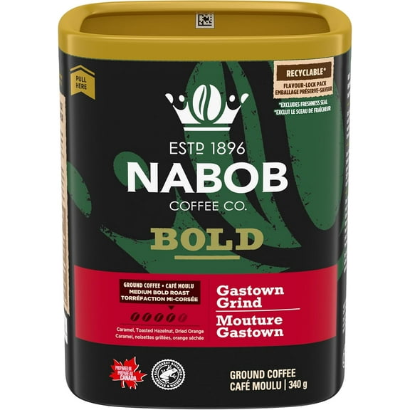 Nabob Bold Gastown Grind Ground Coffee, 340g/12 oz