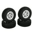 thumbnail image 3 of 4 neumáticos de goma delanteros traseros de 55 mm con llanta de metal de 5 radios para coche Axial SCX24 1/24 RC, 3 of 8