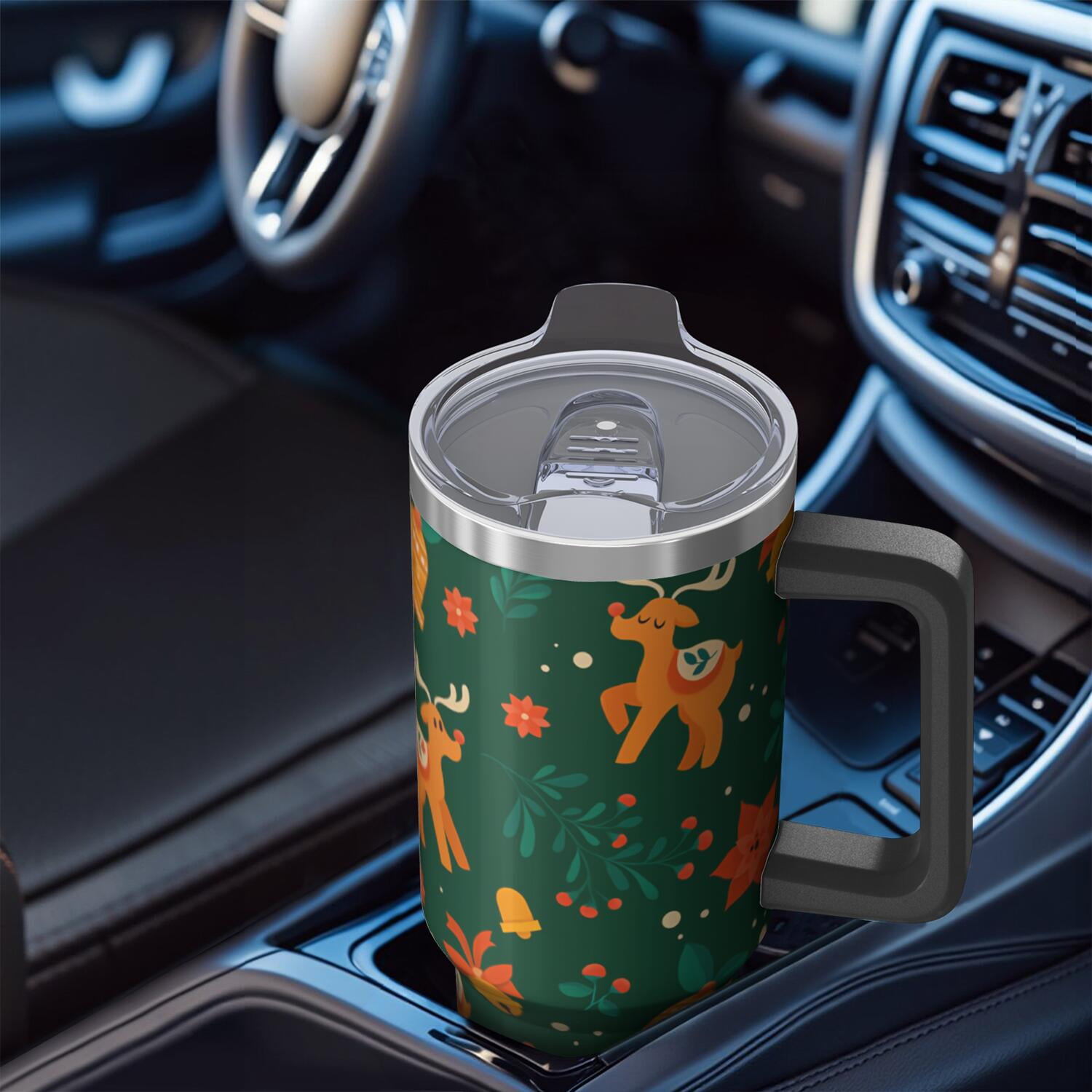 1pc 40 oz Christmas Tumbler with Lid and Straw Stainless steel Insulated tumblers Cute water bottle Travel/Gym coffee tumbler Gifts for Women/men