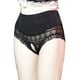 thumbnail image 1 of Puntoco Ropa interior para mujer, bragas de cintura alta, sexy, con encaje, abiertas, de malla transparente, 1 of 5