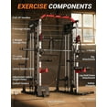 thumbnail image 3 of Smith Machines for Home Gym, Multi-Function Squat Rack with Dual LAT-Pull Down System & Cable Crossover Machine, Weight Bar, All in One Power Cage for Full Body Workouts, 3 of 7