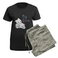 thumbnail image 5 of CafePress - Cute Kitty Big Sister Women's Dark Pajamas - Women's Short Sleeve Print T-Shirt and Pants Dark Cotton Pajama Set, 5 of 7