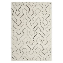 SAFAVIEH Casablanca Rada Abstract Shag Area Rug, Ivory/Multi, 6' x 9'
