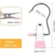 thumbnail image 2 of UBIUO Boot Hangers Laundry Hanging Hooks Clips, 16 Pcs Stainless Steel Portable Clothespins for Drying Closet Travel (Black + Pink), 2 of 4