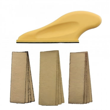 ZEPARO Mini Sander for Small Projects Handheld Micro Sander Kit Detail Handle Sanding Tools with Sandpaper for DIY Crafts Wood