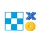 thumbnail image 1 of Juego de ajedrez Tic TAC Toe, juego de ajedrez Xoxo, juegos familiares, juego clásico de formación de equipos al aire libre, juguetes XO para adultos, azul y, 1 of 8