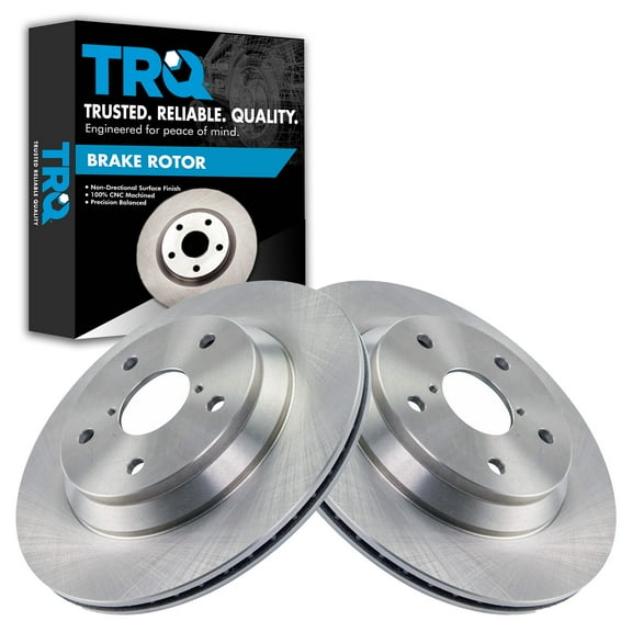 TRQ Rear Brake Rotors Set Vented Fits Select 2019-2021 Subaru Forester