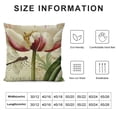 thumbnail image 5 of PRATYUS Throw Pillow Covers Flowers Home Protectors Tulip with Dragonflies Pattern Square Pillowcase  Cushion Cover for Home Sofa Car (Tulip with Dragonflies) 18x18in, 5 of 5