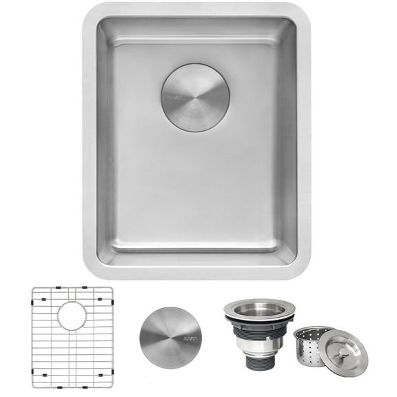 Ruvati Rvm5815 Modena 15" Undermount Single Basin 16 Gauge Stainless Steel Bar Sink