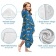 thumbnail image 7 of Cartoon Construction Vehicles Road Signs Hooded Bath Towel，60"x35" for Ages 3 To 12 Kids, Quick Dry Lightweight Soft Microfiber Hood Beach Towel Cover Up for Kids, 7 of 7