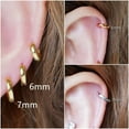 thumbnail image 4 of 2mm Width Simple Plain Cartilage Hoop Earrings, 4 of 9
