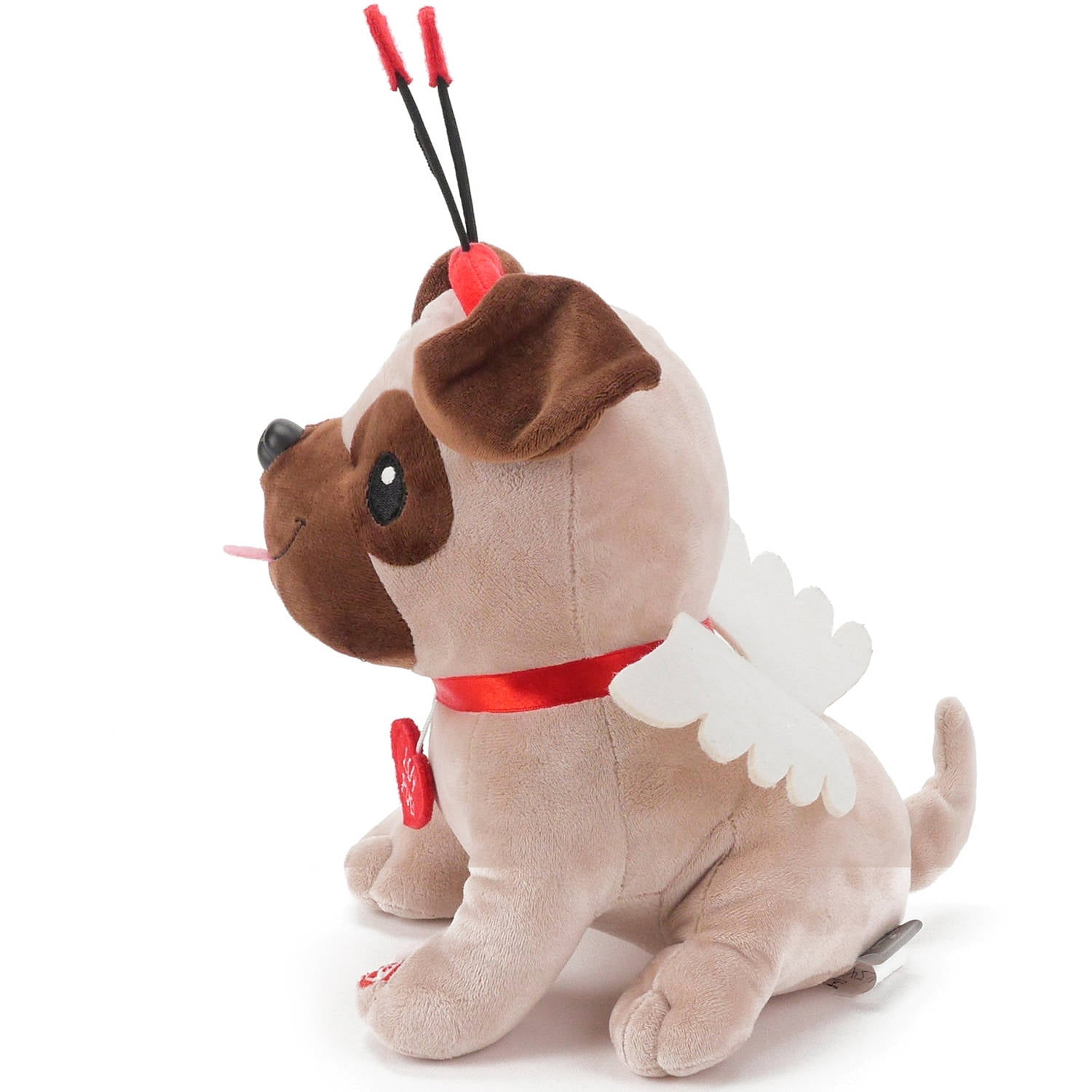 Hallmark Valentine Love Pug Stuffed Animal with Sound 
