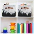 thumbnail image 7 of GZHJMY Mountains Rectangular Storage Bin, Collapsible Toy Storage Bins, Waterproof Canvas Rectangular Storage Bin with Leather Handles for Home Closets Offices,Bedrooms,Kids Toy, Gift Baskets, 7 of 7