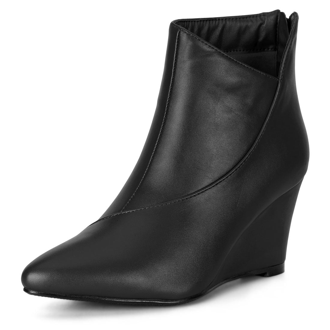 Black wedge ankle boots best sale