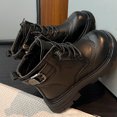 thumbnail image 5 of CAICJ98 Boots for Boys Girls Waterproof Combat Boots Comfort Work Ankle Boot Lace Up Side Zipper Boys' Girls' Hiking Boots (Toddler/Little Kid/Big Kid),13, 5 of 8