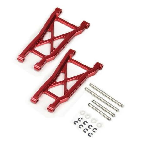 Alloy Hop Up Rear Lower Arm for Traxxas Nitro Rustler RC Stadium Truck, Red, Replaces Traxxas Part 2555 by Atomik