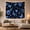 Blue Crystal Hearts, variant on Blue Heart Flowers on a Black Background, Romantic Retro Style for Teen Girls, Aesthetic Wall Decor, Valentine's Day Gift, Tapestry Wall Hanging for Bedroom and Dorm