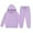 Y-Purple, variant on WOYY Toddler Girl's Sweatsuit Solid Color Pullover Hoodie Sweatpants Casual Sports Outfits