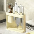 thumbnail image 4 of Kitchen Rack Organizer, Plastic, Countertop Storage Tube, Multifunctional Utensil Holder for Forks Spoons Knives, Yellow, by FAJHHA, 4 of 8