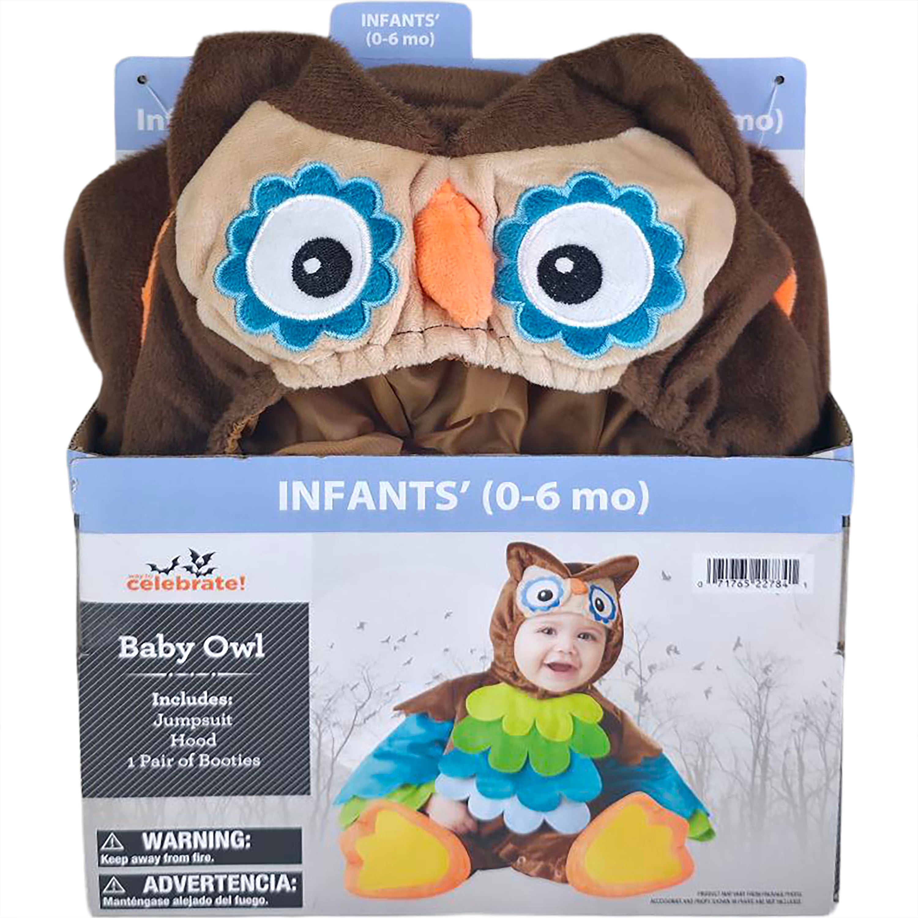 Baby Owl Halloween Costume for Infant, Size 0-6M, by Way to Celebrate