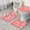 Red Pink Camo, variant on Blue Navy Camo Classic Shapes Pattern Bathroom Rugs Sets 3 Piece,Toilet Cover Set,Absorbent Non Slip Bathroom Mats Sets with U-Shaped Contour Rug Toilet Rug Set