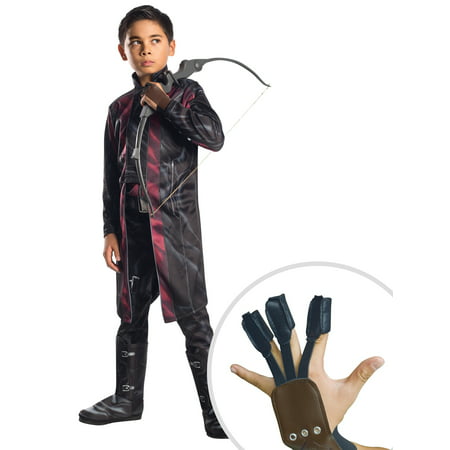 Avengers 2 Deluxe Hawkeye Costume for Kids and Hawkeye Archer Captain America 3 Gloves For