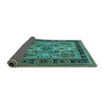 thumbnail image 2 of Ahgly Company Indoor Round Oriental Turquoise Blue Industrial Area Rugs, 3' Round, 2 of 4