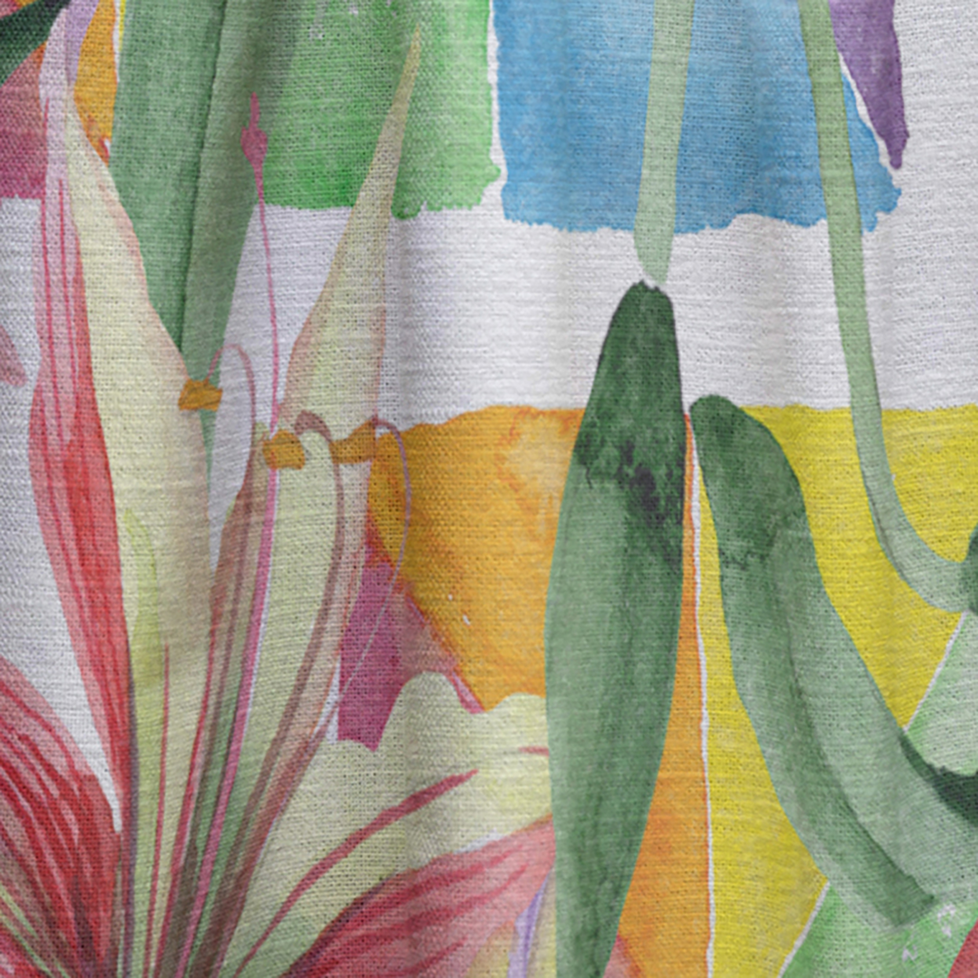 Designart 'Retro Floral Botanical XIII' Mid-Century Modern Curtain Panel