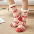 thumbnail image 4 of NMMUED Christmas Slipper Socks Fuzzy Socks Christmas Grippy Socks Xmas Socks Non Slip Socks for Women Fluffy Christmas Socks Fuzzy Socks for Women Pink One Size, 4 of 7