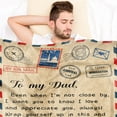 thumbnail image 4 of Dad Blanket, Dad Gifts from Daughter Son, Birthday Gifts for Dad, for Dad, I Love You Dad Blanket Hug Presents for Best Dad, Father Day Soft Bed Flannel Letter Throw Blanket 50" X 60", 4 of 6