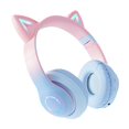 thumbnail image 4 of Auriculares LED Sonido envolvente Cancelación de ruido Estéreo Ajustable Head Beam Cat Rosado azul, 4 of 9
