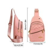 Gustave Women Small Sling Bag Casual Quilted Crossbody Sling Backpack Nylon Waterproof Fanny Pack Purse Chest Shoulder Daypack for Travel Hiking Black