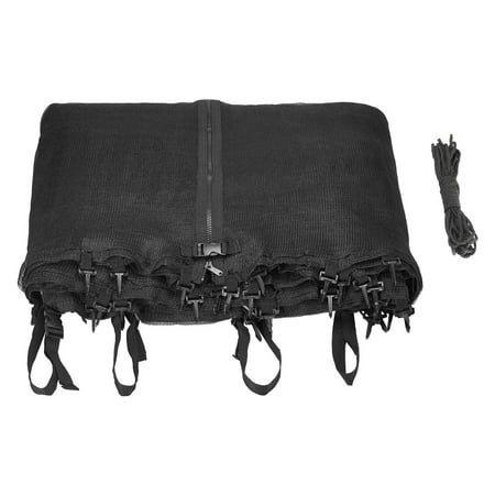 Upper Bounce Trampoline Enclosure Safety Net for Round Frames Using 8 Poles or 4 Arches