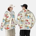 thumbnail image 4 of Gukieu Cute Bull Dog Print Sun Protection Hoodies for Men and Women, Zippered Long-sleeved Quick-drying UV Protection Shirts, Suitable for Sports, Swimming, Fishing-Medium, 4 of 7