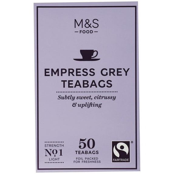 Marks & Spencer M&S Fairtrade Empress Grey Tea Bags 50 per pack-DEL..