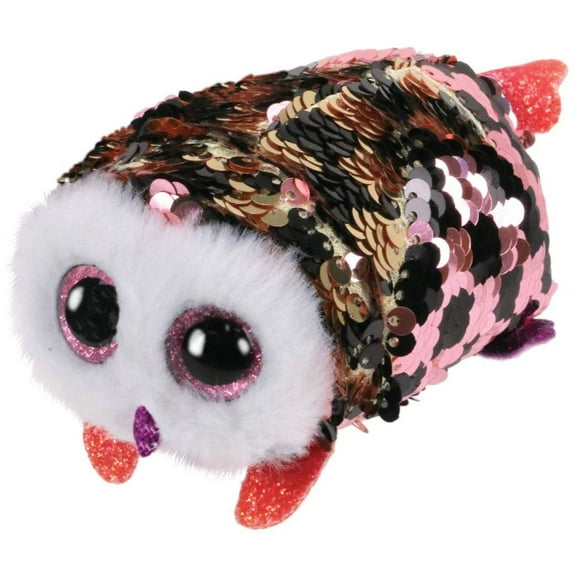 TY Beanie Boos - Teeny Tys Stackable Plush - CHECKS the Owl (4 inch)