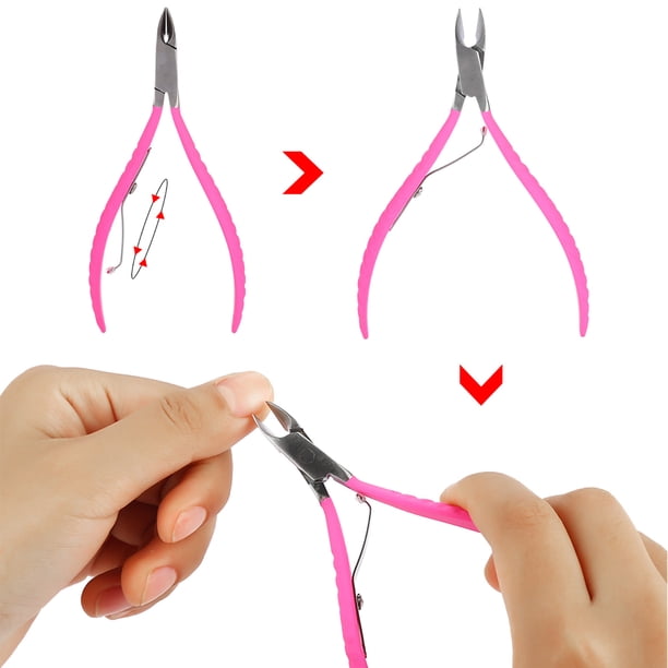 Cortadora De Cutículas De Uñas De Acero Inoxidable, Herramienta De Tijera Para Piel Muerta Para Cuidado De Belleza