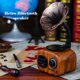 thumbnail image 3 of Mini altavoz inalámbrico portátil de madera retro Bluetooth Altavoz al aire libre Tf Fm Feliz Sencillez, 3 of 5