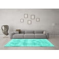 thumbnail image 3 of Ahgly Company Machine Washable Indoor Rectangle Persian Turquoise Blue Traditional Area Rugs, 5' x 8', 3 of 4