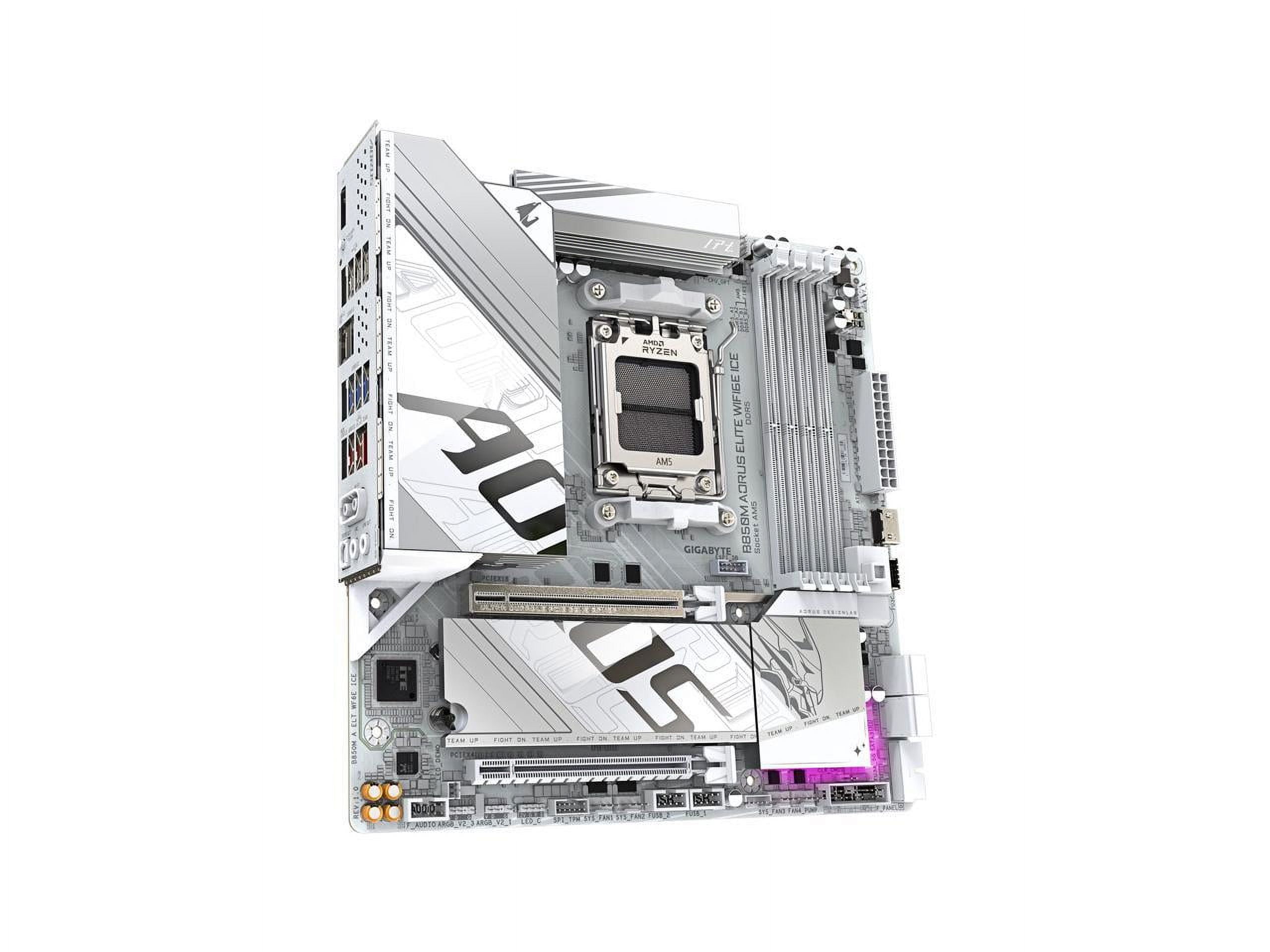 Aorus Ultra Durable B850M A ELT WF6E ICE Gaming Desktop Motherboard - AMD B850 Chipset - Socket AM5 - Micro ATX (b850maeltwf6eice)