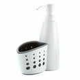 thumbnail image 1 of ILJNDTGBE Modern Kitchen Sink Countertop Liquid Hand Soap Dispenser Bottle with Storage Compartments 2 in 1 Refillable Liquid Bottle Dispenser Storage Box Sponge Holder, 1 of 2