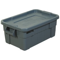 BRUTE Tote with Lid 14 gal 27.5" x 16.75" x 10.75" Gray FG9S3000GRAY