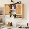 thumbnail image 4 of Gymax Bathroom Wall Cabinet Deep Bathroom Cabinet w/ Adjustable Shelves, 4 of 10