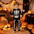 thumbnail image 2 of JAJAHO Toddler Boys Halloween Pajamas Glow In The Dark Skeleton Pjs 2 Piece Pant Sets Kids Halloween Clothes 2-8T, 2 of 6